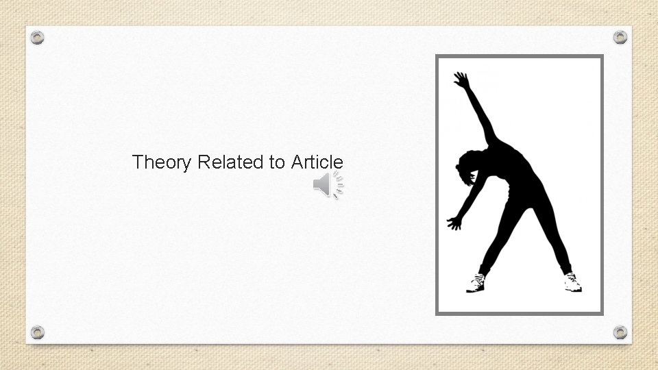 Theory Related to Article 