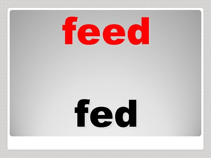 feed fed 
