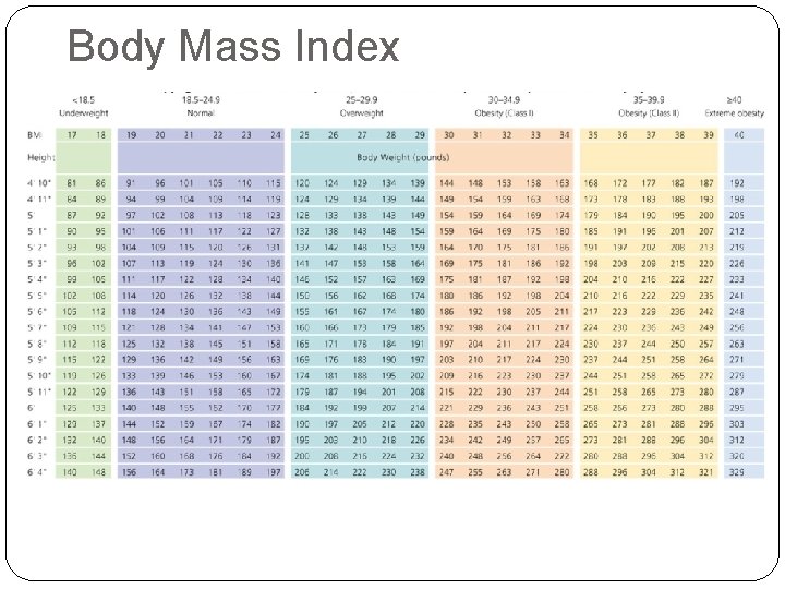 Body Mass Index 