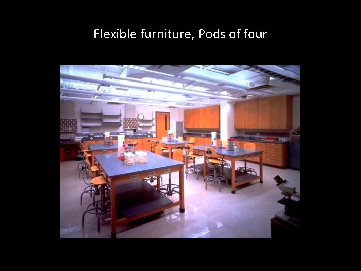 Flexible furniture, Pods of four 