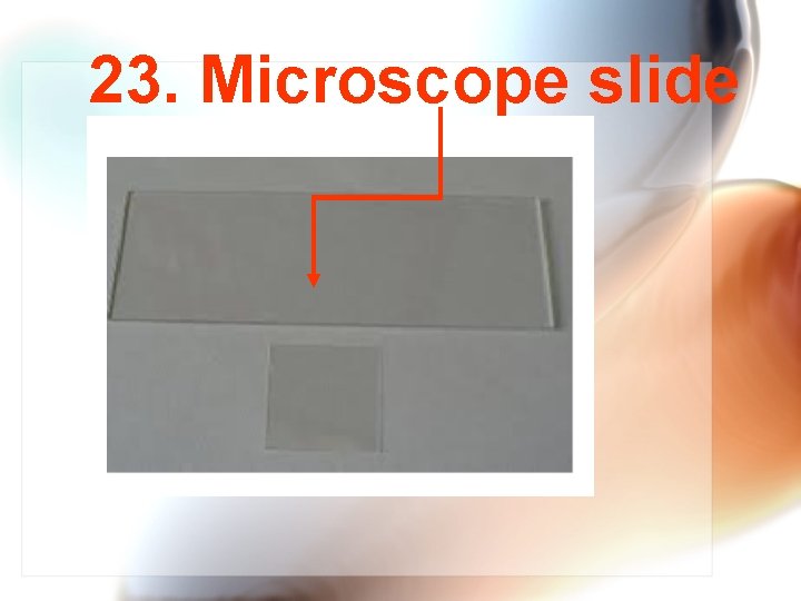 23. Microscope slide 