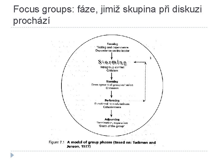 Focus groups: fáze, jimiž skupina při diskuzi prochází 