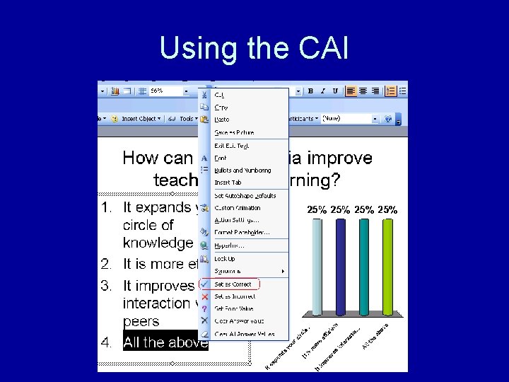 Using the CAI 