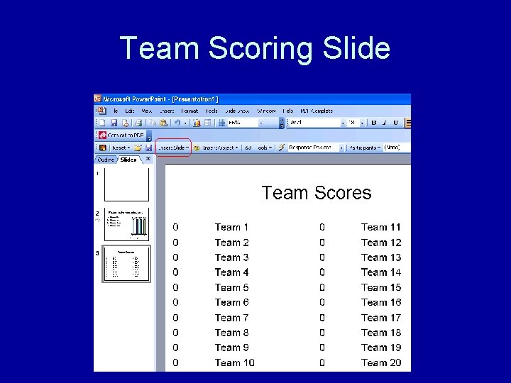Team Scoring Slide 