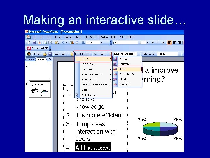 Making an interactive slide… 