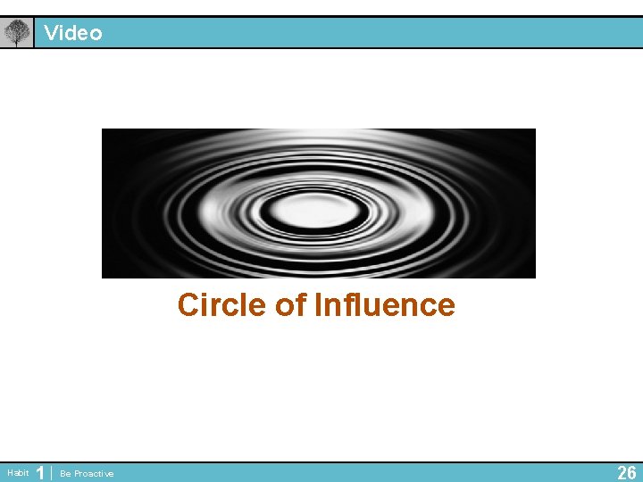 Video Circle of Influence Habit 1 Be Proactive 26 