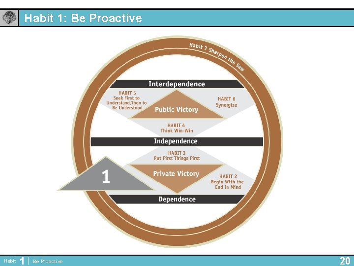 Habit 1: Be Proactive Habit 1 Be Proactive 20 