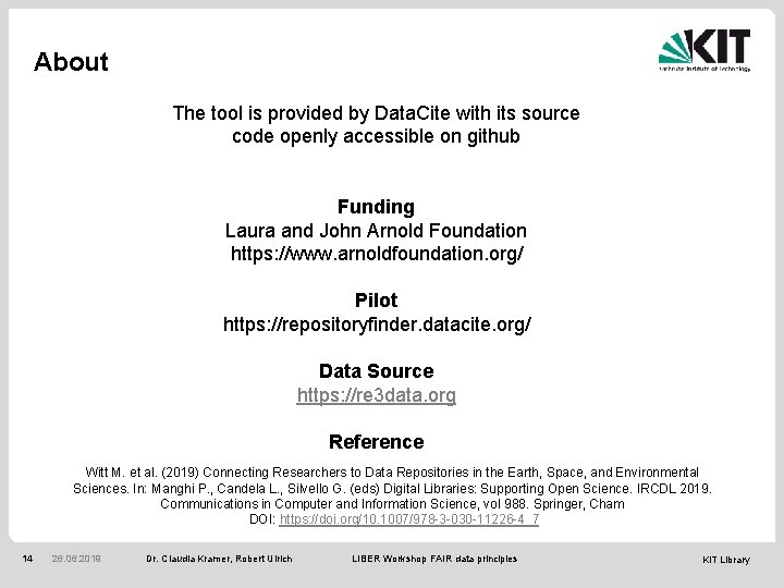 About The tool is provided by Data. Cite with its source code openly accessible