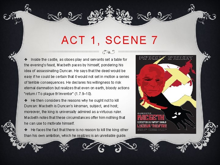 ACT 1, SCENE 7 v Inside the castle, as oboes play and servants set