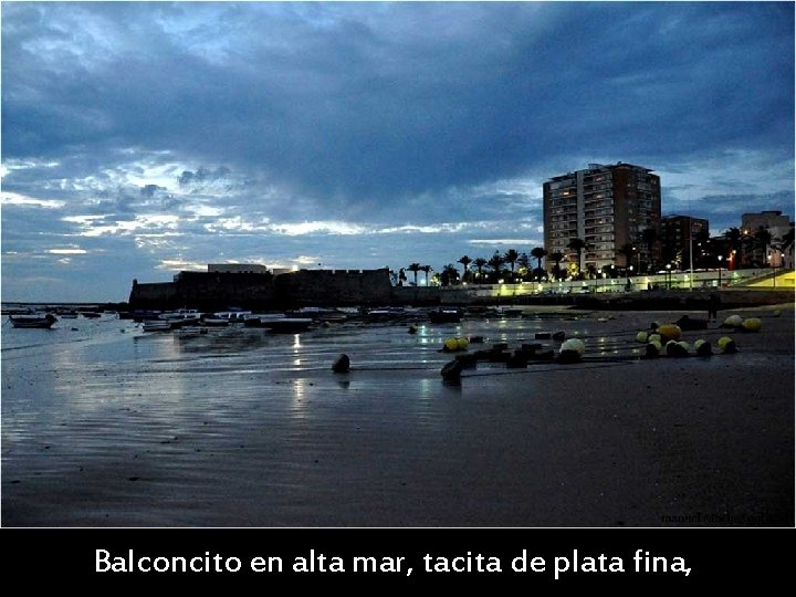 Balconcito en alta mar, tacita de plata fina, 