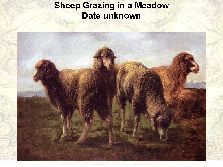 Sheep Grazing in a Meadow Date unknown 