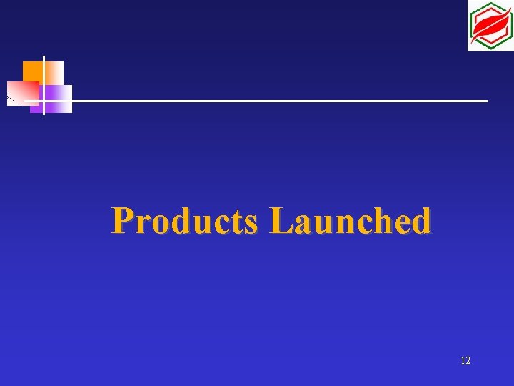 Products Launched 12 
