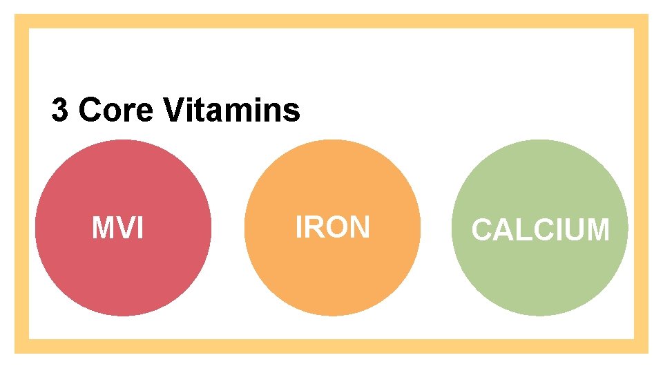 3 Core Vitamins MVI IRON CALCIUM 