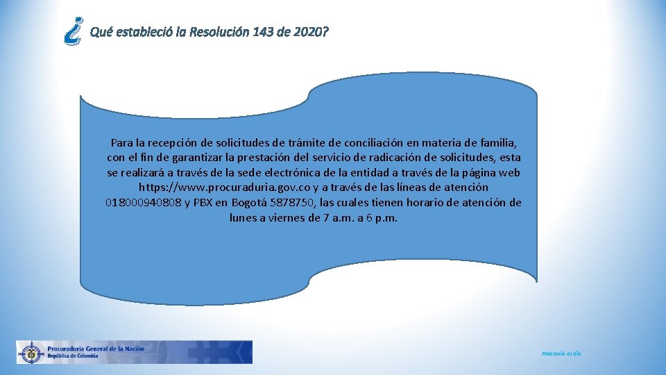 ¿ Qué estableció la Resolución 143 de 2020? Para la recepción de solicitudes de