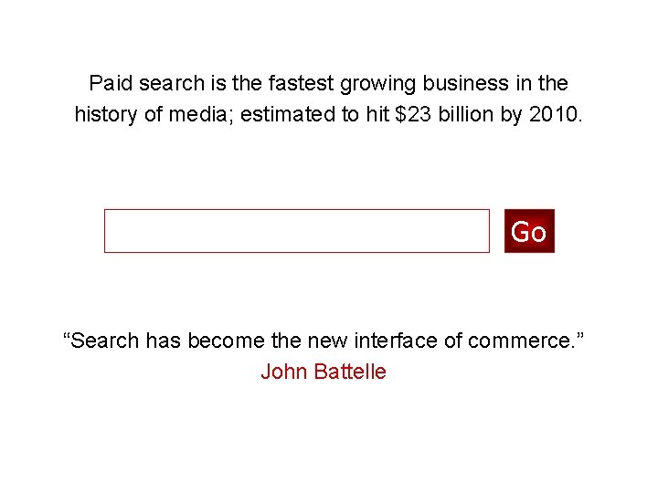 morville@semanticstudios. com Paid search is the fastest growing business in the history of media;