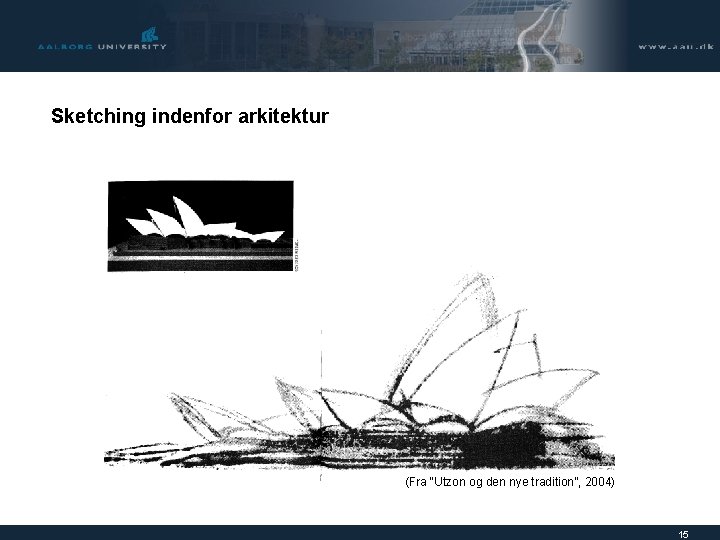 Sketching indenfor arkitektur (Fra “Utzon og den nye tradition”, 2004) 15 