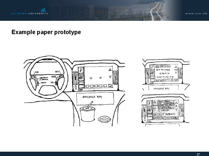 Example paper prototype 27 