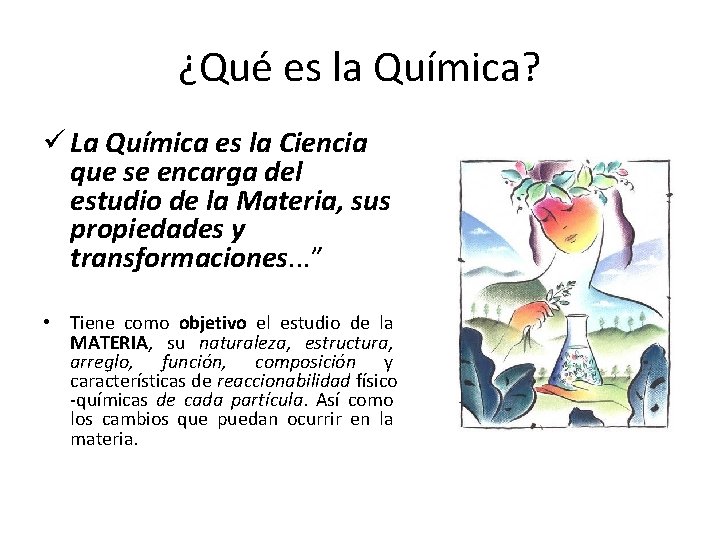 ESTUDIO DE LA MATERIA Y LOS CAMBIOS QUE