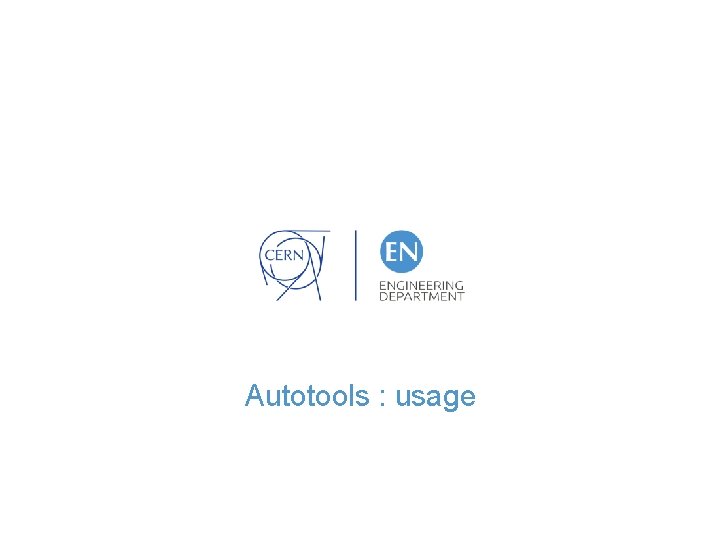 Autotools : usage 