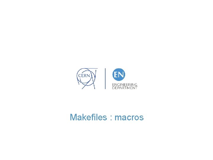 Makefiles : macros 