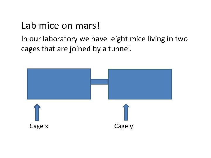 Lab mice on mars! In our laboratory we have eight mice living in two