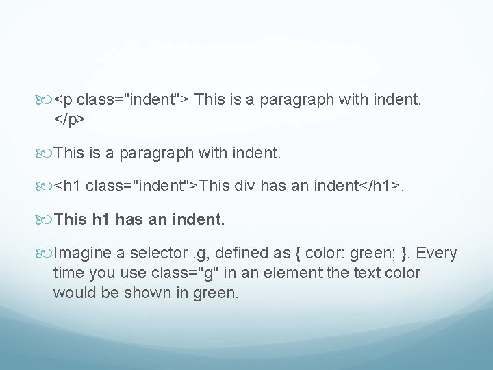  <p class="indent"> This is a paragraph with indent. </p> This is a paragraph
