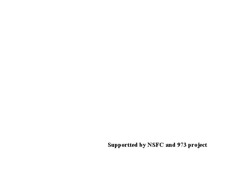 Supportted by NSFC and 973 project 