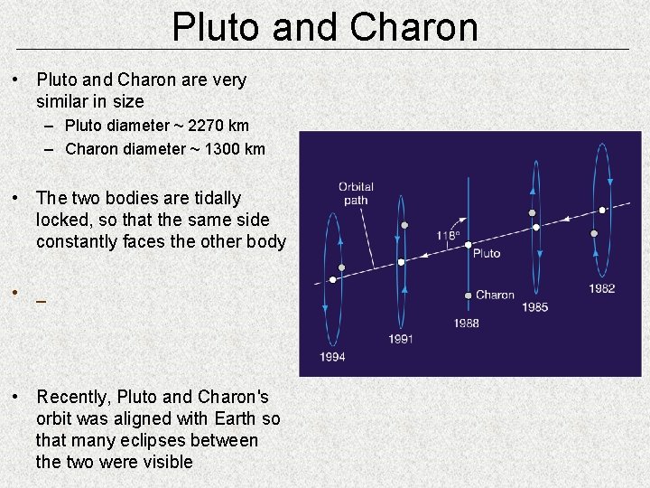 Pluto and Charon • Pluto and Charon are very similar in size – Pluto