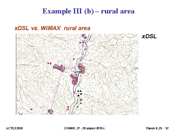 Example III (b) – rural area x. DSL vs. Wi. MAX rural area x.