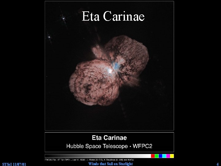 Eta Carinae STSc. I 11/07/01 Winds that Sail on Starlight 4 