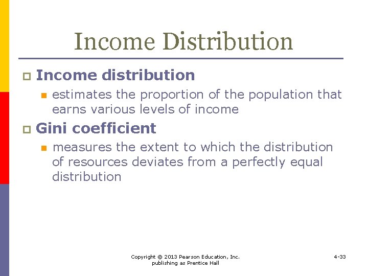 Income Distribution p Income distribution n p estimates the proportion of the population that