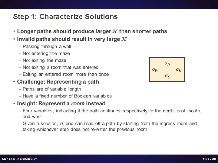 Step 1: Characterize Solutions • Los Alamos National Laboratory 6 -Mar-2018 
