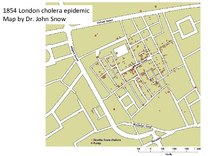 1854 London cholera epidemic Map by Dr. John Snow 7 