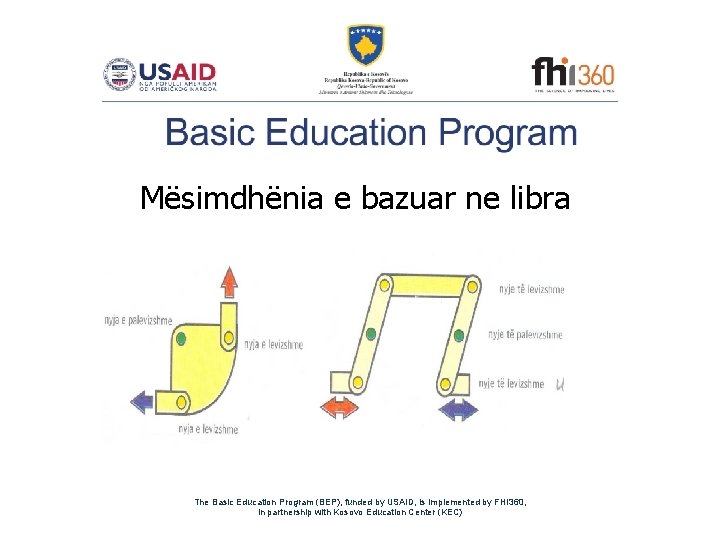 Mësimdhënia e bazuar ne libra The Basic Education Program (BEP), funded by USAID, is