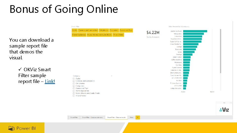 Bonus of Going Online You can download a sample report file that demos the
