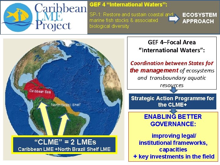 GEF 4 “International Waters”: SP-1: Restore and sustain coastal and marine fish stocks &