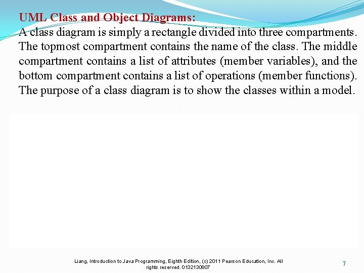 Chapter 8 Objects and Classes Liang Introduction to