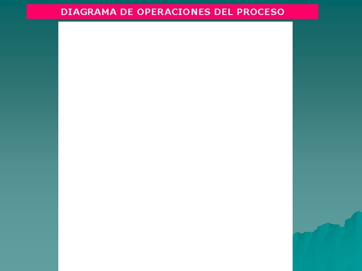 DIAGRAMA DE OPERACIONES DEL PROCESO 