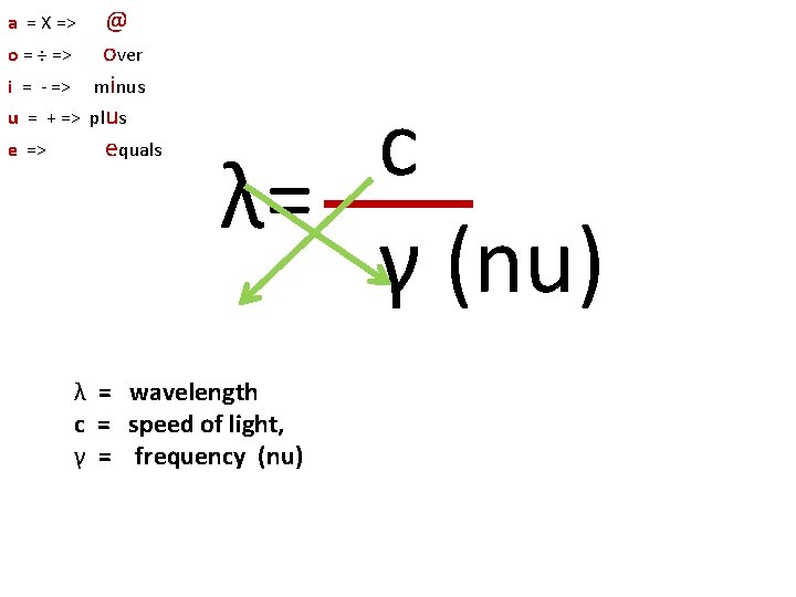 a = X => o = ÷ => i = - => u =