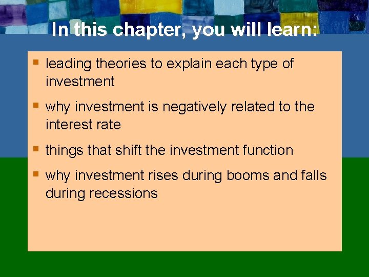 In this chapter, you will learn: § leading theories to explain each type of