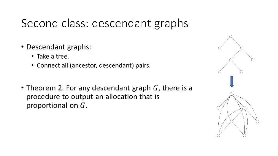 Second class: descendant graphs • Second class: descendant graphs •