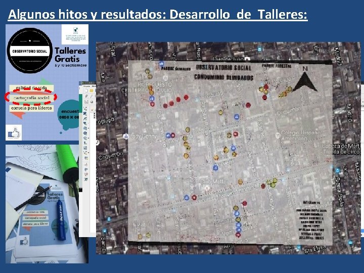 Algunos hitos y resultados: Desarrollo de Talleres: Algunos hitos y resultados: Desarrollo de Talleres:
