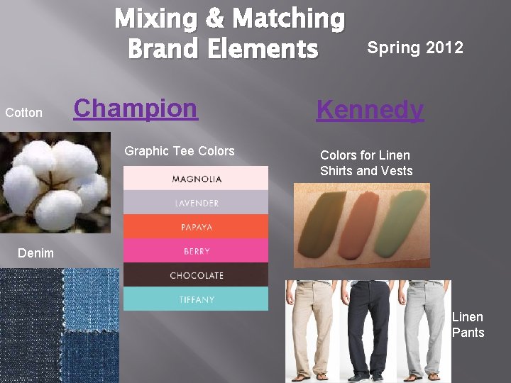 Mixing & Matching Brand Elements Cotton Champion Graphic Tee Colors Spring 2012 Kennedy Colors