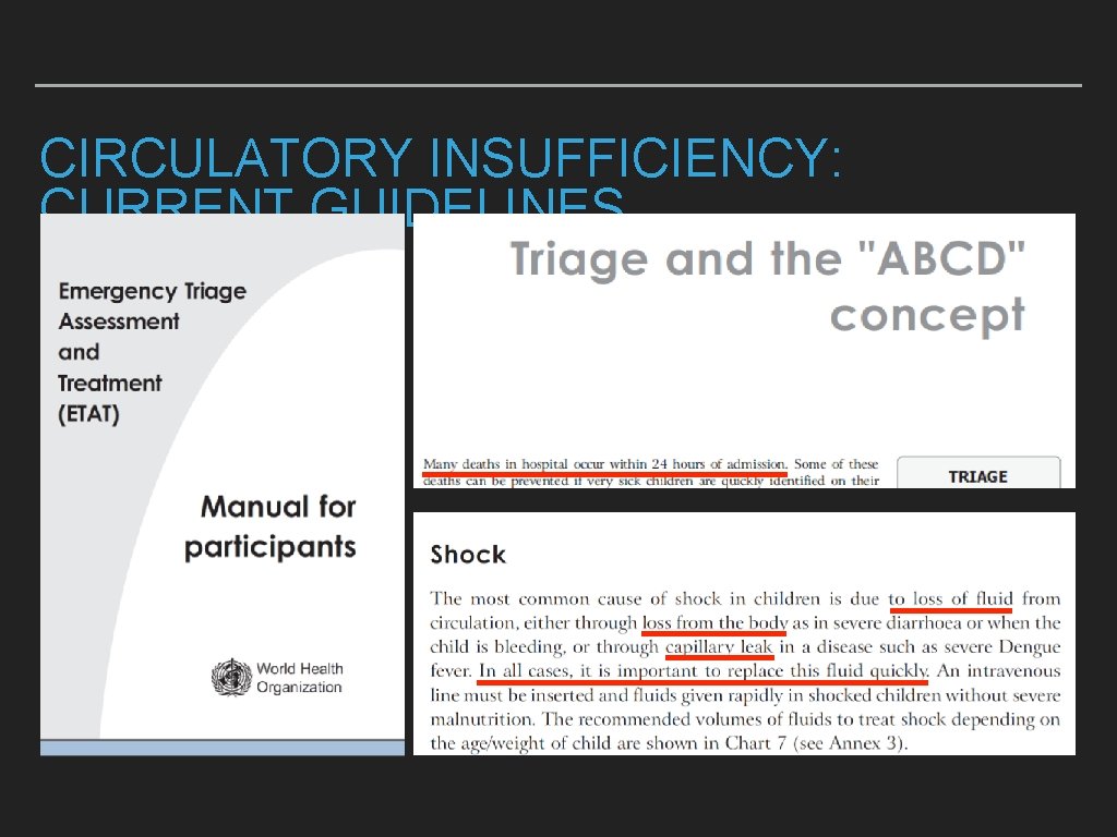 CIRCULATORY INSUFFICIENCY: CURRENT GUIDELINES 