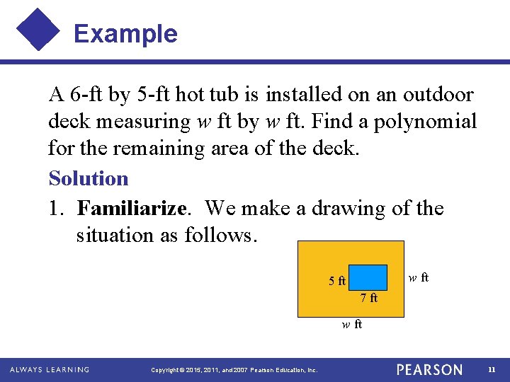 Example A 6 -ft by 5 -ft hot tub is installed on an outdoor