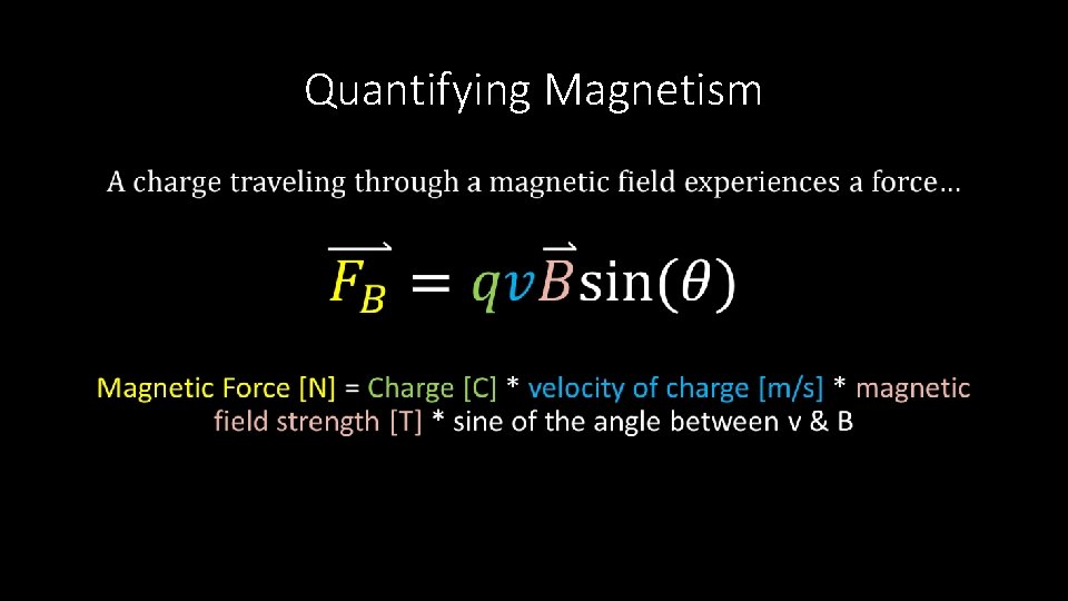 Quantifying Magnetism • 