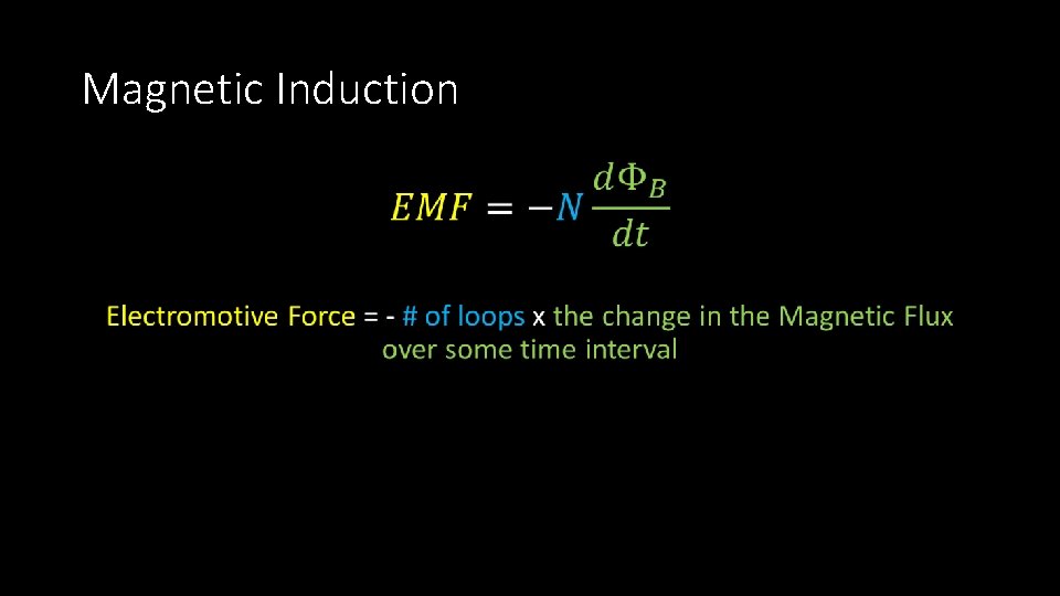Magnetic Induction • 