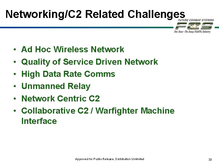 Networking/C 2 Related Challenges • • • Ad Hoc Wireless Network Quality of Service