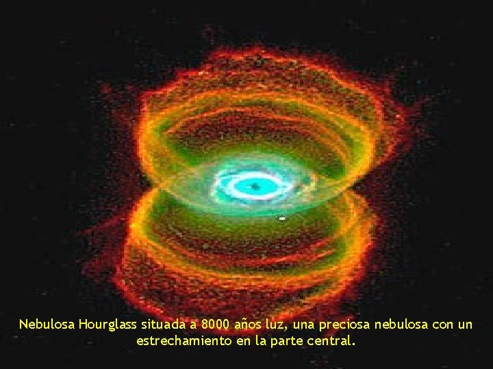 Nebulosa Hourglass situada a 8000 años luz, una preciosa nebulosa con un estrechamiento en