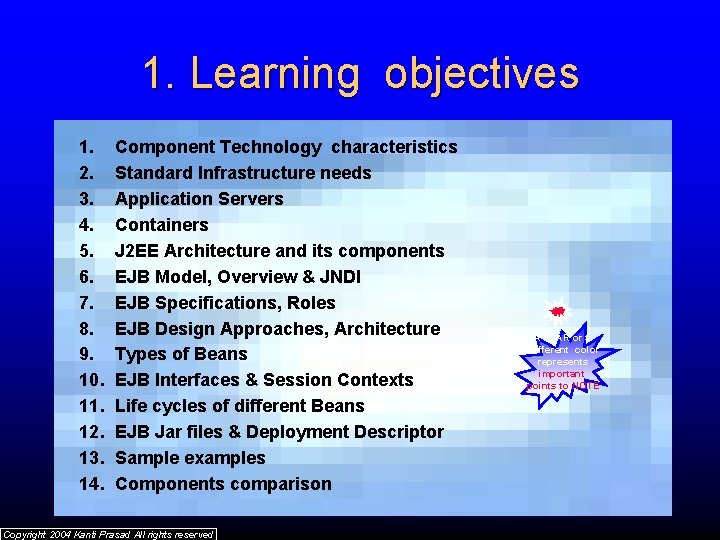 1. Learning objectives 1. 2. 3. 4. 5. 6. 7. 8. 9. 10. 11.